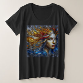 Vrouwen Plus Size T-shirts met Art Expression 18