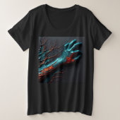 Vrouwen Plus Size T-shirts met Art Expression 19 (Design voorkant)