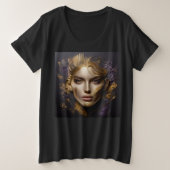 Vrouwen Plus Size T-shirts met Art Expression 19 (Design voorkant)