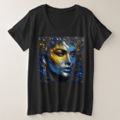 Vrouwen Plus Size T-shirts met Art Expression 2 (Design voorkant)