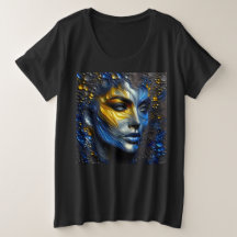 Vrouwen Plus Size T-shirts met Art Expression 2