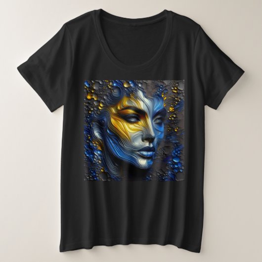 Vrouwen Plus Size T-shirts met Art Expression 2 (Design voorkant)