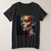 Vrouwen Plus Size T-shirts met Art Expression 25 (Design voorkant)