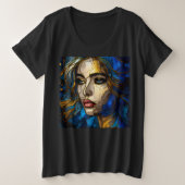 Vrouwen Plus Size T-shirts met Art Expression 26 (Design voorkant)