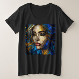 Vrouwen Plus Size T-shirts met Art Expression 26