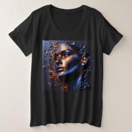 Vrouwen Plus Size T-shirts met Art Expression 3