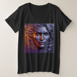 Vrouwen Plus Size T-shirts met Art Expression 4