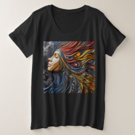 Vrouwen Plus Size T-shirts met Art Expression 6