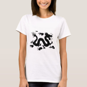 Vrouwen Plus-Size Tanktop BLACK DRAGON MET KANJI