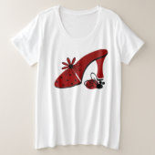 Vrouwen Plus-SizeBasicT-Shirt Grote Maat T-shirt (Design voorkant)