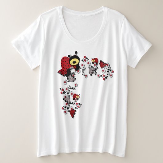 Vrouwen Plus-SizeBasicT-Shirt Grote Maat T-shirt (Design voorkant)