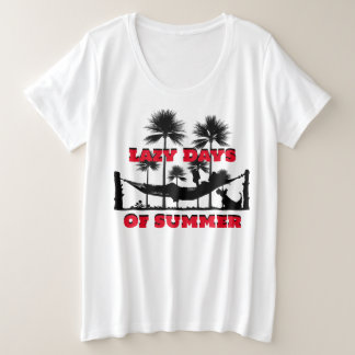 Vrouwen plus verhoogde luie dagen van zomerT-shirt Grote Maat T-shirt