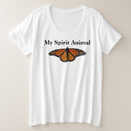Vrouwen Pluz Maat T-shirt Monarch Spirit Animal