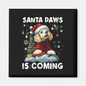 Vrouwen Poedel kerstboom verlichting decoraties do Magneet (Voorkant)