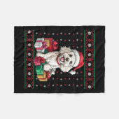 Vrouwen Poedel Kerstman Hoed Grappige Hond Liefheb Fleece Deken (Voorkant (Horizontaal))