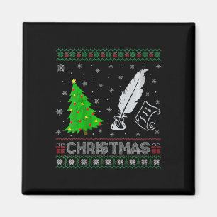 Vrouwen Poëzie Kerstboom Lighting Ugly Christmas S Magneet