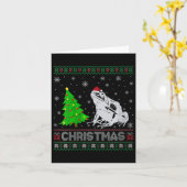 Vrouwen Poison Dart Kikker Xmas Tree Lighting Ugly Kaart (Gele Bloem)