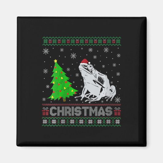 Vrouwen Poison Dart Kikker Xmas Tree Lighting Ugly Magneet (Voorkant)