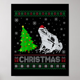 Vrouwen Poison Dart Kikker Xmas Tree Lighting Ugly Poster
