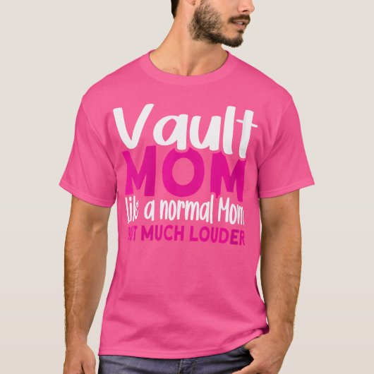 Vrouwen Pole Vaulter Vault Mom als een normale Mom T-shirt (Voorkant)