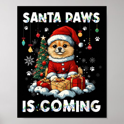 Vrouwen Pommerse kerstboom decoraties hond L (Voorkant)