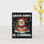 Vrouwen Pommerse kerstboom decoraties hond L Kaart (Gele Bloem)