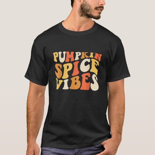 Vrouwen Pompoen Spice Vibes Retro Herfst Vibes T S T-shirt (Voorkant)