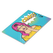 Vrouwen pop kunst notitieblok (Schuin)