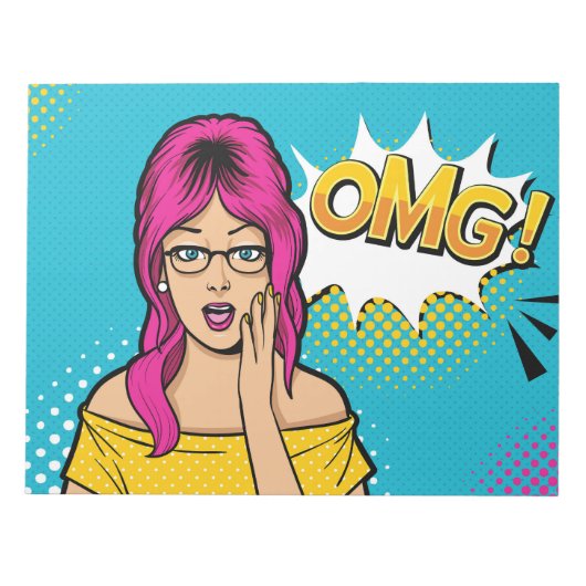 Vrouwen pop kunst notitieblok (Voorkant)