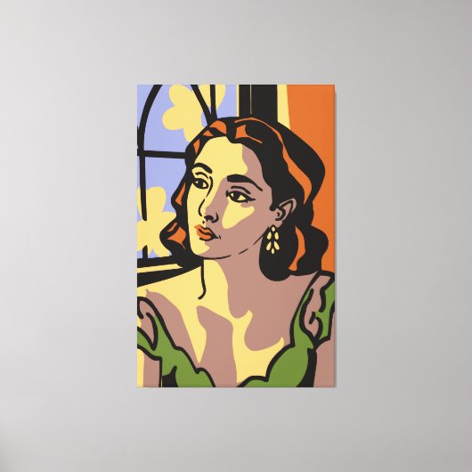 Vrouwen portretteren pop kunst canvas afdruk (Voorkant)
