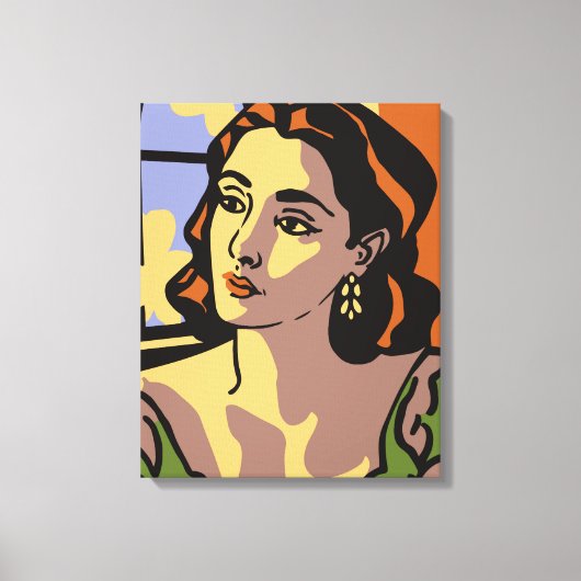 Vrouwen portretteren pop kunst canvas afdruk (Voorkant)