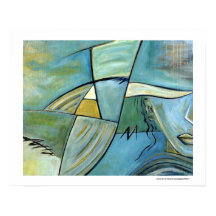 Vrouwen portretteren Posters Afbeelding Blauw Abst