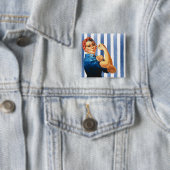Vrouwen Power Knop Vierkante Button 5,1 Cm (In situ)