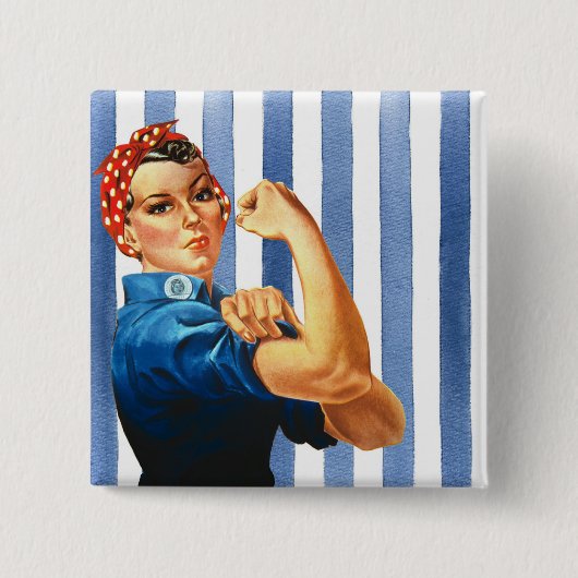 Vrouwen Power Knop Vierkante Button 5,1 Cm (Voorkant)