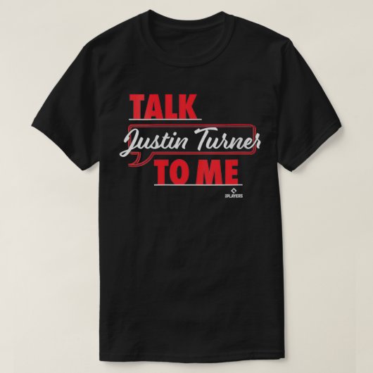 Vrouwen praten met me Justin Turner VNeck T-shirt (Design voorkant)
