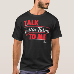 Vrouwen praten met me Justin Turner VNeck T-shirt