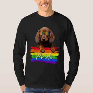 Vrouwen Pride Dachshund Dog Lgbt Gay Les Supporter T-shirt
