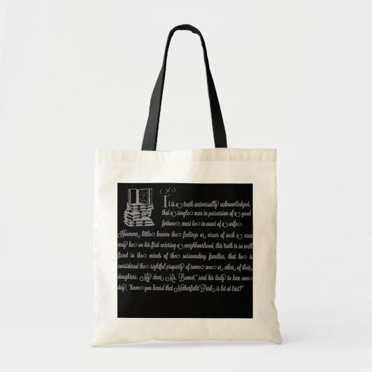 Vrouwen Pride en Prejudice Book Jane Austen Tote Bag (Voorkant)