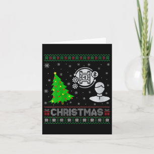 Vrouwen Producer Xmas Tree Lighting Ugly Christmas Kaart