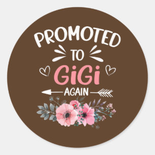 Vrouwen promoten weer naar Gigi Flower New Gigi Ronde Sticker