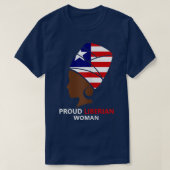 Vrouwen Proud Liberian Woman Liberia Vlag T-Shirt (Design voorkant)