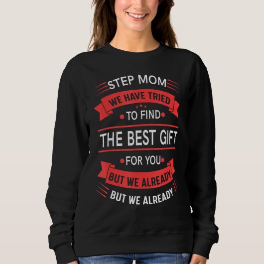 Vrouwen proud Step Mam... van Daughter Son Moeder' Trui (Voorkant)