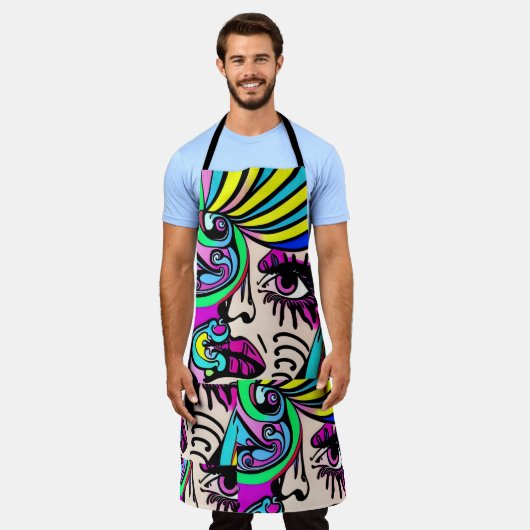 Vrouwen Psicodelico Schort (Gedragen)