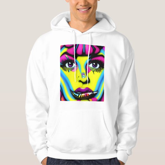 VROUWEN PSICODELISCH HOODIE (Voorkant)