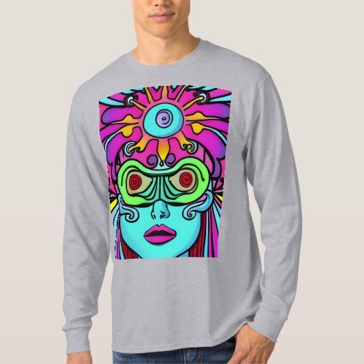 VROUWEN PSICODELISCH T-SHIRT (Voorkant)