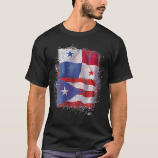 Vrouwen Puerto Ricaanse panamaniaanse liefdesnek T-shirt
