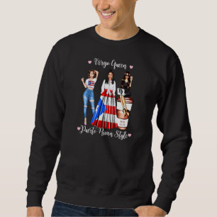 Vrouwen Puerto Ricaanse stijl Virgo Queen Zodiab V Trui