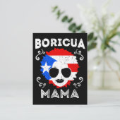 Vrouwen Puerto Rico Boricua Mama Vlag Moederdag Briefkaart (Staand voorkant)