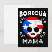 Vrouwen Puerto Rico Boricua Mama Vlag Moederdag Briefkaart (Voorkant / Achterkant)