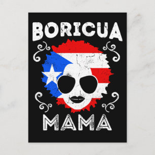 Vrouwen Puerto Rico Boricua Mama Vlag Moederdag Briefkaart